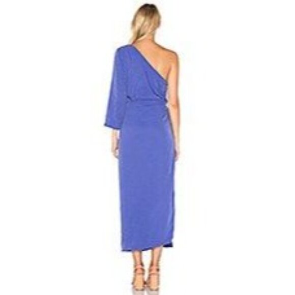 Mara Hoffman Shirley Purple One-Shoulder Wrap Dress - Picture 3 of 7